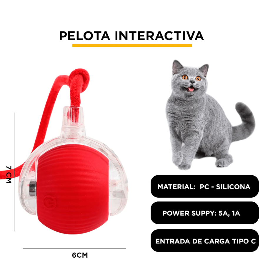 PELOTA INTERACTIVA PARA MASCOTAS